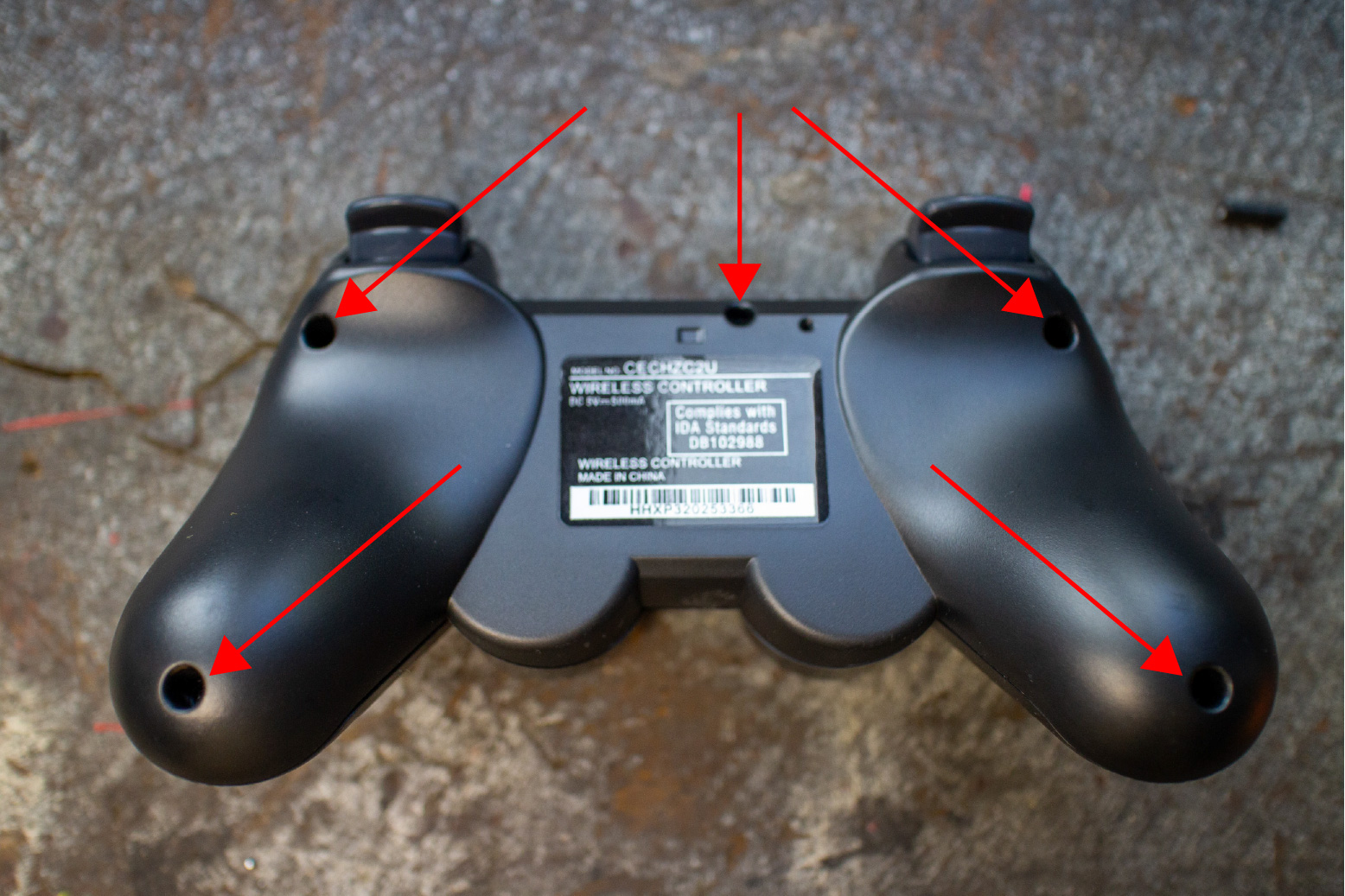 controller screw locations